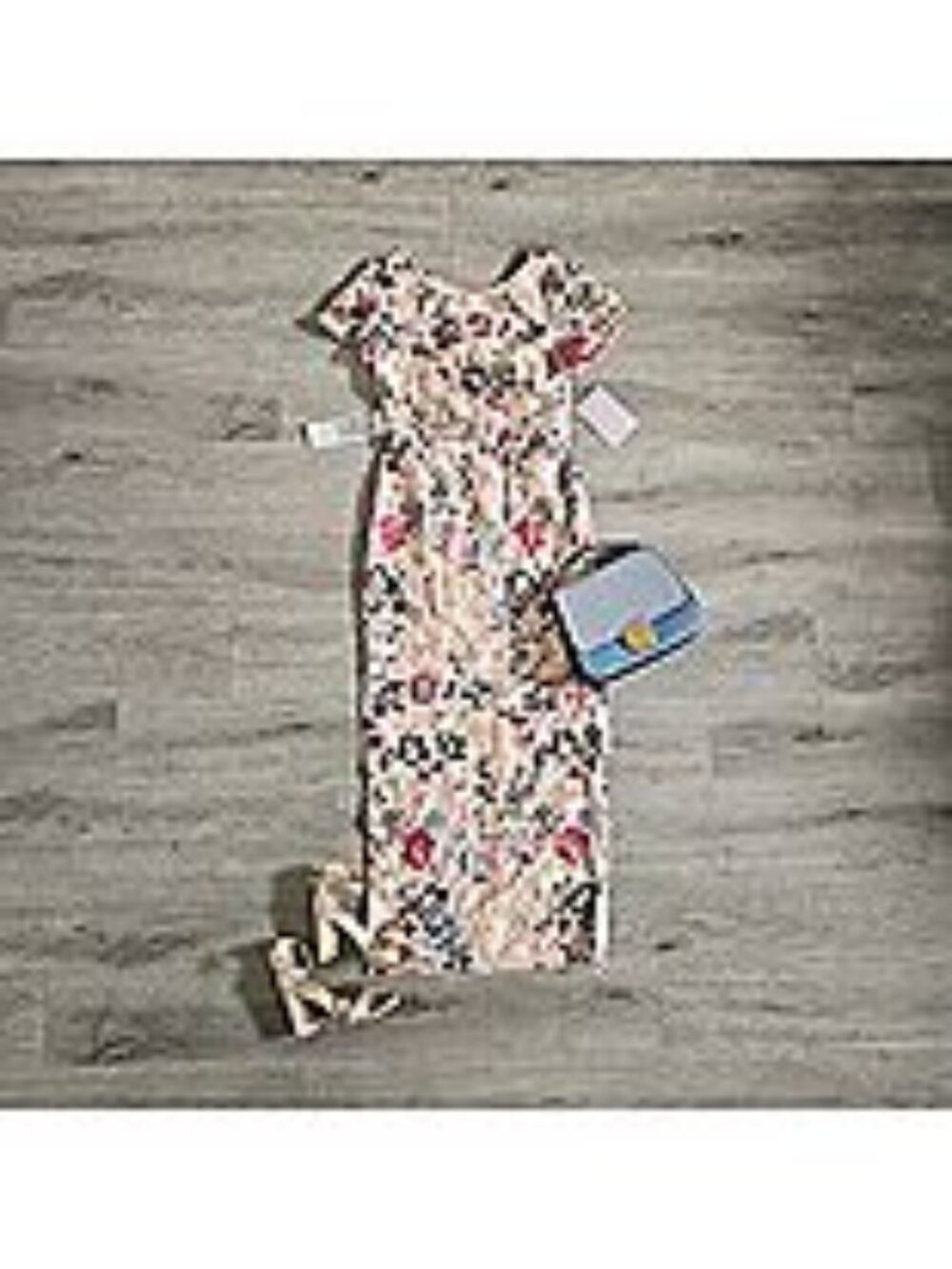 JS Collection Magnolia Floral Embroidery Gown, Size 10, Multi Color